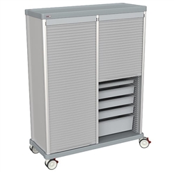 Lakeside Double Door Logistics Supply Cart, 71 Inches Tall