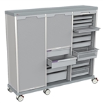 Lakeside Triple Door Logistics Supply Cart, 71 Inches Tall