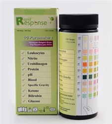 Rapid Response 10 Para (10SG) Urinalysis Reagent Test Strips