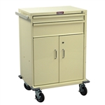 Harloff V-Series Tall Procedure Cart, Locking Storage Compartment and Two Drawers with Key Lock