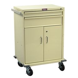 Harloff V-Series Tall Procedure Cart, Locking Storage Compartment and Two Drawers with Key Lock