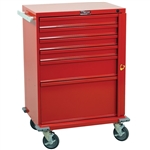 Harloff V-Series Tall Emergency Cart, 30" Cabinet and Six Drawers with Breakaway Lock