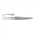 Miltex Eye Dressing Forceps, 4" Half Curved, Serrated