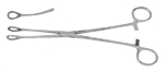 Miltex Sponge Forceps, 9-1/2" Curved, Serrated Jaws