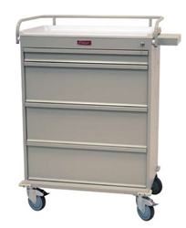 Harloff Value Punch Card Medication Cart, Pull Out Shelf and Adjustable Punch Card Row Dividers with Key Lock - 480 Cards