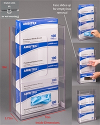 Poltex Visual Management Glove Box Holder-3 Box (Wall Mount)
