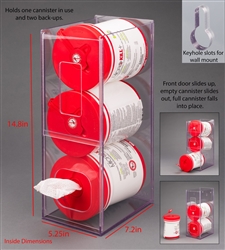 Poltex Visual Management Wipe Tub Dispenser (Wall Mount)