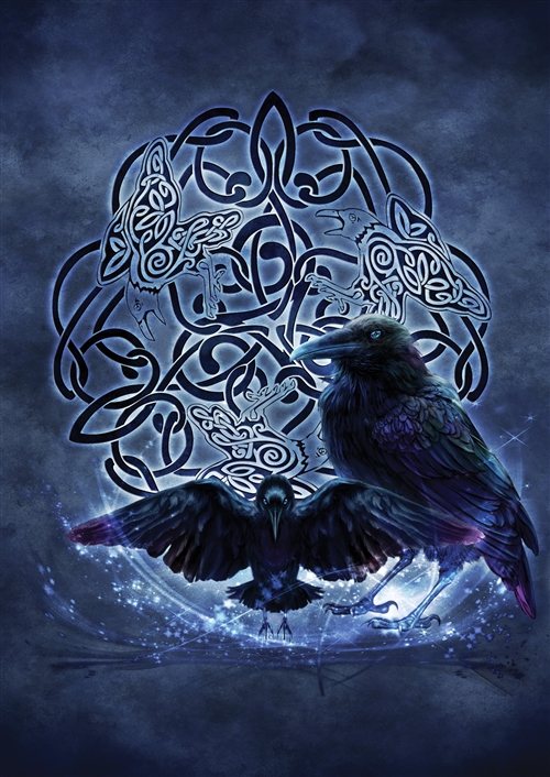 Celtic Raven Card - 6 pack