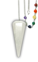 Selenite  Chakra Pendulum