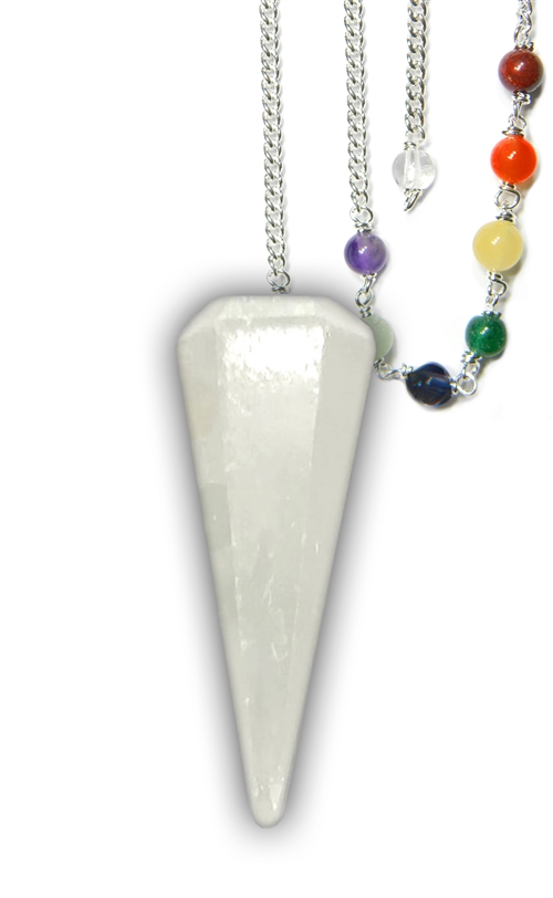 Selenite  Chakra Pendulum