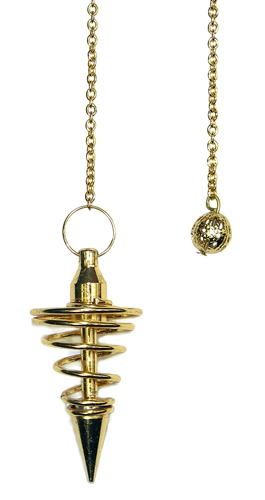 Gold Metal Spiral Pendulum