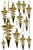 Gold Metal Spiral Pendulums(12 pcs)