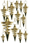 Gold Metal Spiral Pendulums(12 pcs)