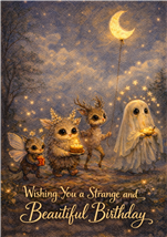 ES03 - Strange Beautiful Birthday Card - 6 pack