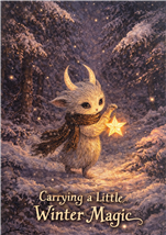 ES07 - Carrying a Little Winter Magic Yule Card - 6 pack