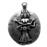 Hecate Silver Goddess Coin Pendant at Starlinks Wholesale