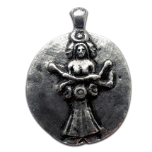 Hecate Silver Goddess Coin Pendant at Starlinks Wholesale