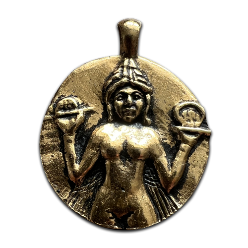 Ishtar Gold Goddess Coin Pendant at Starlinks Wholesale