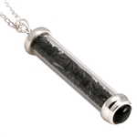 Black Tourmaline Gem Power Vial Pendant for Protection