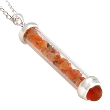 Carnelian Gem Power Vial Pendant Creativity