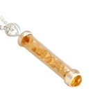 Citrine Gem Power Vial Pendant for Abundance