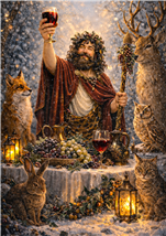 JF02 - Festive Dionysus Yule Card - 6 pack