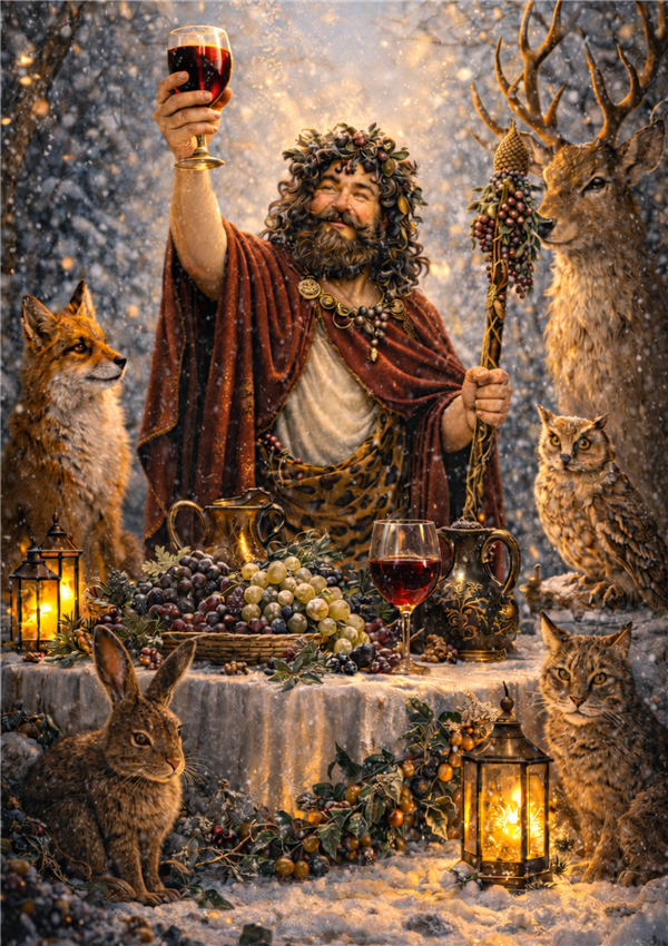 JF02 - Festive Dionysus Yule Card - 6 pack