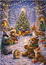 JF04 - Woodland Gathering Yule Card - 6 pack