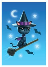 Witch Kitty Card - 6 Pack by James Ryman