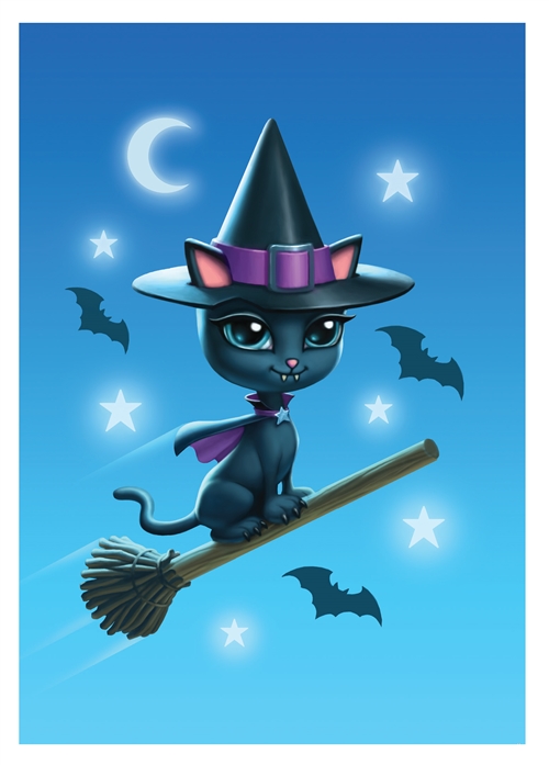Witch Kitty - 6 Pack of Cards by James Ryman