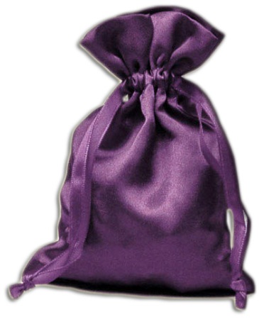 Purple Satin Pouches (12 pcs)