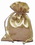 Champagne Satin Pouches (12 pcs)