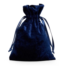 Navy Blue Velvet Pouches (12 pcs)