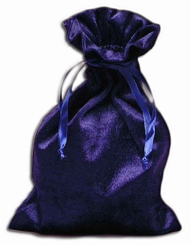 Royal Blue Velvet Pouches (12 pcs)