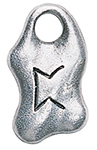 Peorth Rune Charm for Luck in Games of Chance