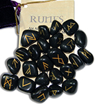 Black Agate Gemstone Runes
