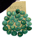 Green Aventurine Gemstone Runes