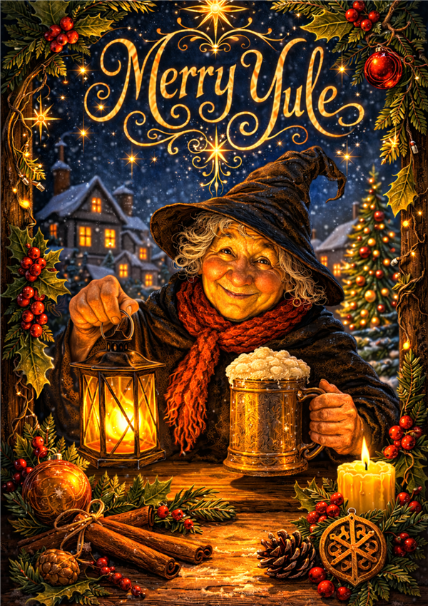 RW04 - Yuletide Cheer Merry Yule Card - 6 pack