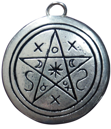 Pentacle of Shadows Pendant for Contact with Earth & Spirit