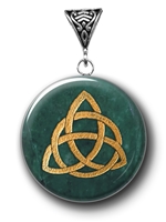 Triquetra Symbology on Jade for Harmony