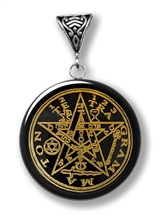 Obsidian Tetragrammaton Symbology Gemstone for Faith