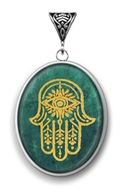 Hamsa Down Symbology Gemstone for Abundance