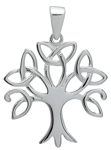 Silver Trinity Tree of Life Pendant