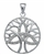Brilliant Silver Trinity Tree of Life Pendant for Unity