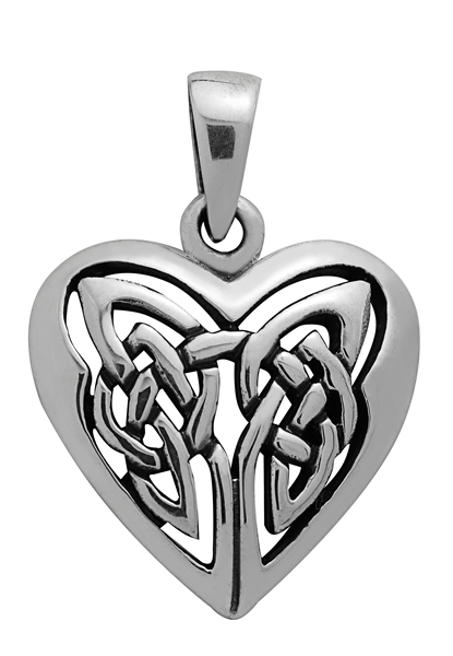 Silver Celtic Heart Pendant