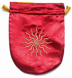Red Satin Sunstar Tarot Bag