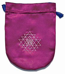 Purple Satin Shri Yantra Tarot Bag