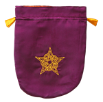 Purple Satin Celtic Pentagram Tarot Bag