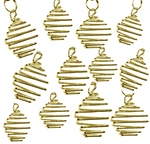 Gold Square Treasure Spirals 100 pieces