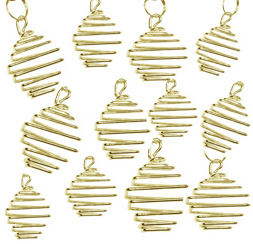 Gold Square Treasure Spirals 100 pieces